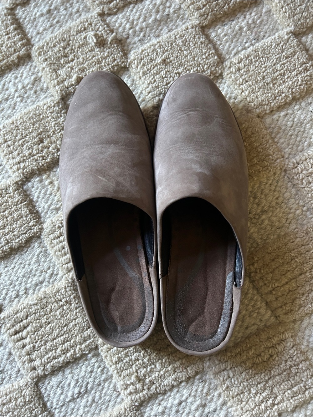NAOT Slip-On Mule Shoes in Taupe